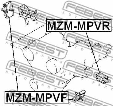 Febest Engine mount, rear – price 64 PLN