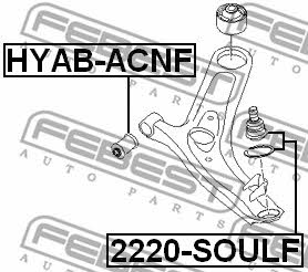 Ball joint Febest 2220-SOULF