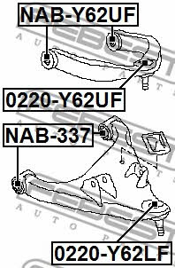 Ball joint Febest 0220-Y62LF
