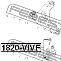 Ball joint Febest 1820-VIVF