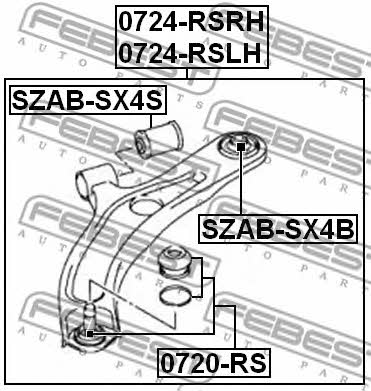 Ball joint Febest 0720-RS