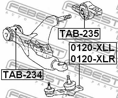 Ball joint Febest 0120-XLR
