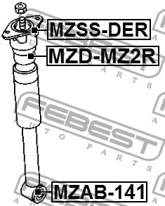 Febest Rear shock absorber bump – price 37 PLN