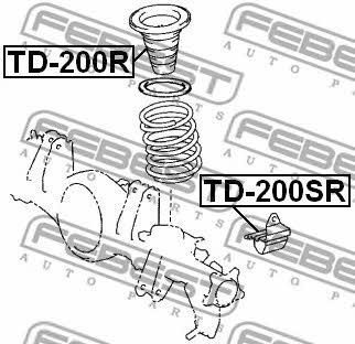 Rear shock absorber bump Febest TD-200R