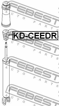 Rear shock absorber bump Febest KD-CEEDR