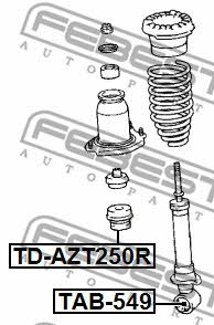 Rear shock absorber bump Febest TD-AZT250R