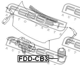 Rubber damper Febest FDD-CB3
