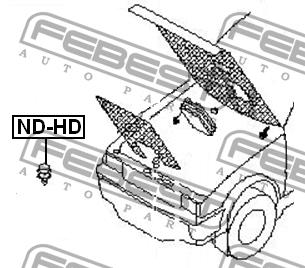 Rubber damper Febest ND-HD