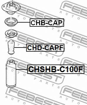 Front shock absorber bump Febest CHD-CAPF