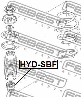 Front shock absorber bump Febest HYD-SBF