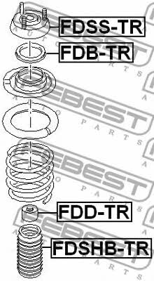 Front shock absorber bump Febest FDD-TR