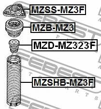 Front shock absorber bump Febest MZD-MZ323F