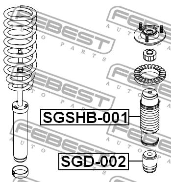 Febest Front shock absorber bump – price 34 PLN