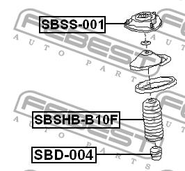Front shock absorber bump Febest SBD-004