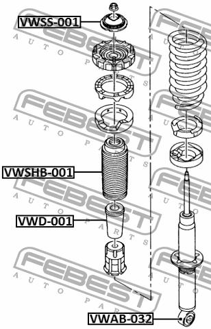 Febest Front shock absorber bump – price 47 PLN