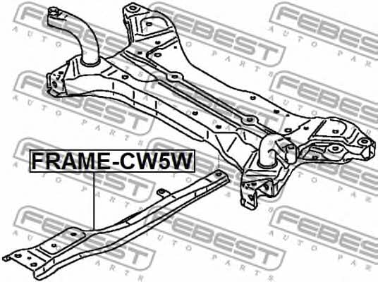 Front subframe Febest FRAME-CW5W