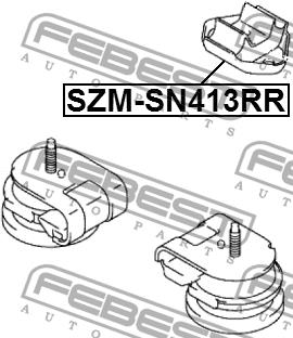 Febest Engine mount, rear – price 48 PLN