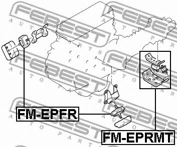 Engine mount, front Febest FM-EPFR