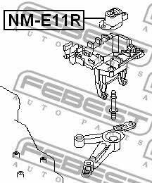 Engine mount left Febest NM-E11R