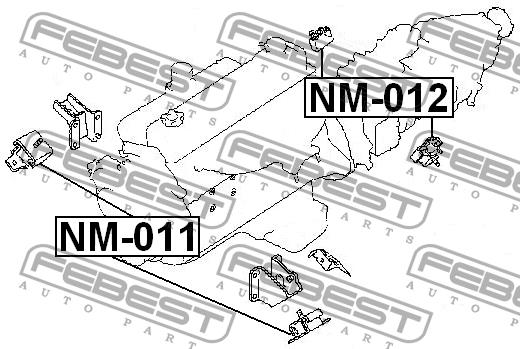 Febest Engine mount, rear – price 101 PLN