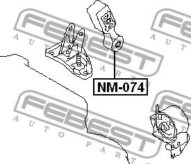Febest Engine mount, rear – price 103 PLN