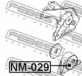 Engine mount, rear Febest NM-029