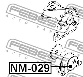 Febest Engine mount, rear – price 77 PLN