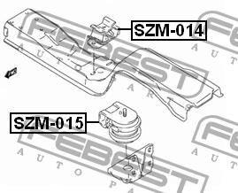 Febest Engine mount, rear – price 114 PLN