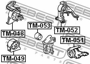 Engine mount, rear Febest TM-052