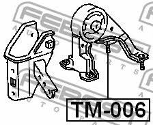 Engine mount, rear Febest TM-006