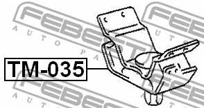 Febest Engine mount, rear – price 131 PLN