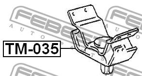 Engine mount, rear Febest TM-035