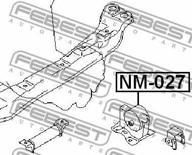 Engine mount, front left Febest NM-027