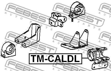 Engine mount left Febest TM-CALDL