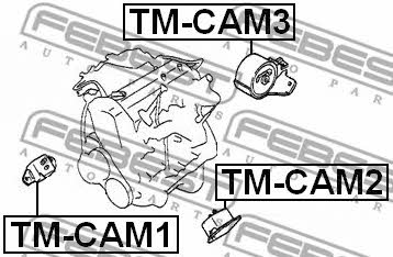 Engine mount left Febest TM-CAM2