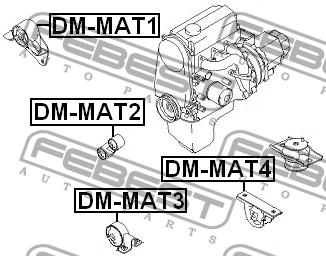 Engine mount, front Febest DM-MAT2