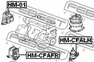 Engine mount, front Febest HM-CFAFR