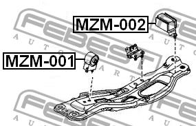 Engine mount, front Febest MZM-001
