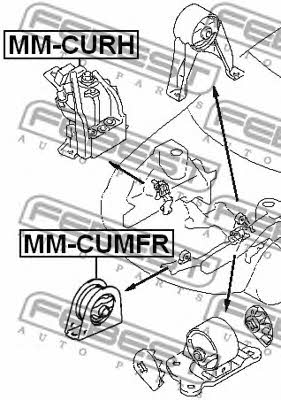 Engine mount, front Febest MM-CUMFR