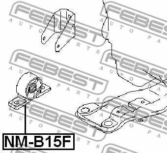 Engine mount, front Febest NM-B15F