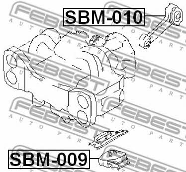 Engine mount, front Febest SBM-009