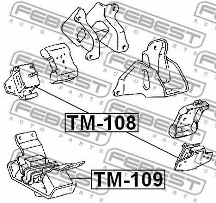 Febest Engine mount, front – price 75 PLN