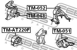 Febest Engine mount, front – price