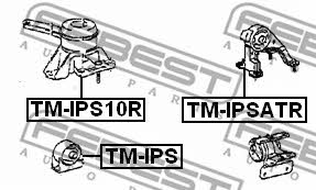 Engine mount, front Febest TM-IPS