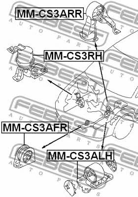 Engine mount right Febest MM-CS3RH