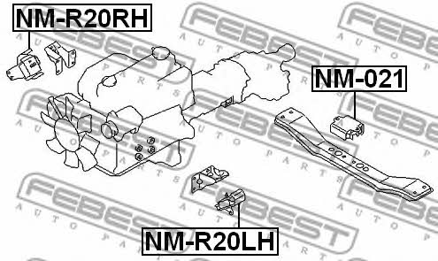 Engine mount right Febest NM-R20RH