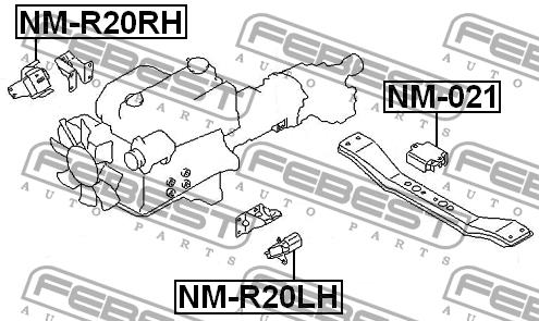 Febest Engine mount right – price 89 PLN