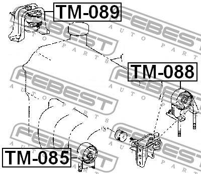 Febest Engine mount right – price 248 PLN