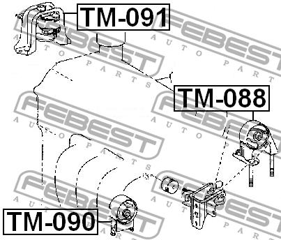 Febest Engine mount right – price 417 PLN