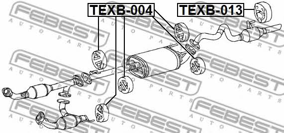 Febest Exhaust mounting bracket – price 15 PLN